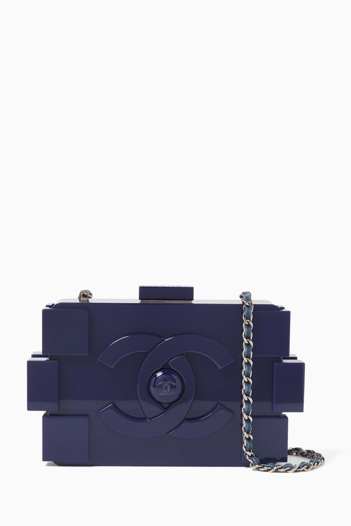 

Chanel Boy Brick Lego Clutch in Plexiglass, Blue