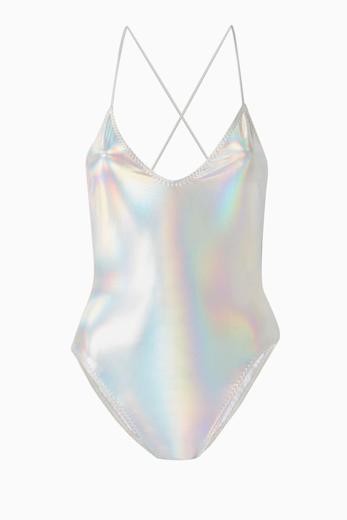 

Fara Slip Mio One-piece Swimsuit, Silver