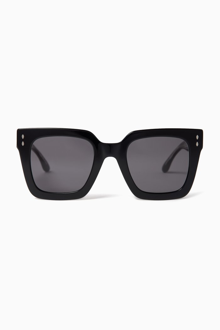 

Square Sunglasses in Acetate, Black
