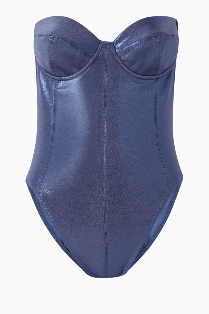 

Corset Mio One-piece Swimsuit, Blue
