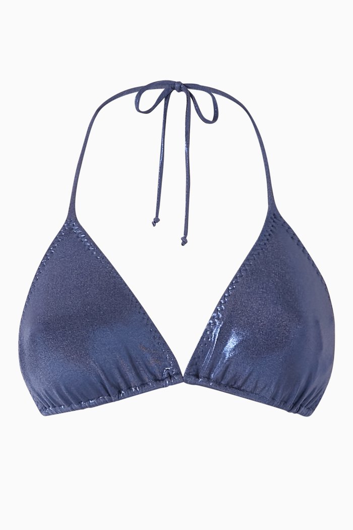 String Bikini Top, Blue