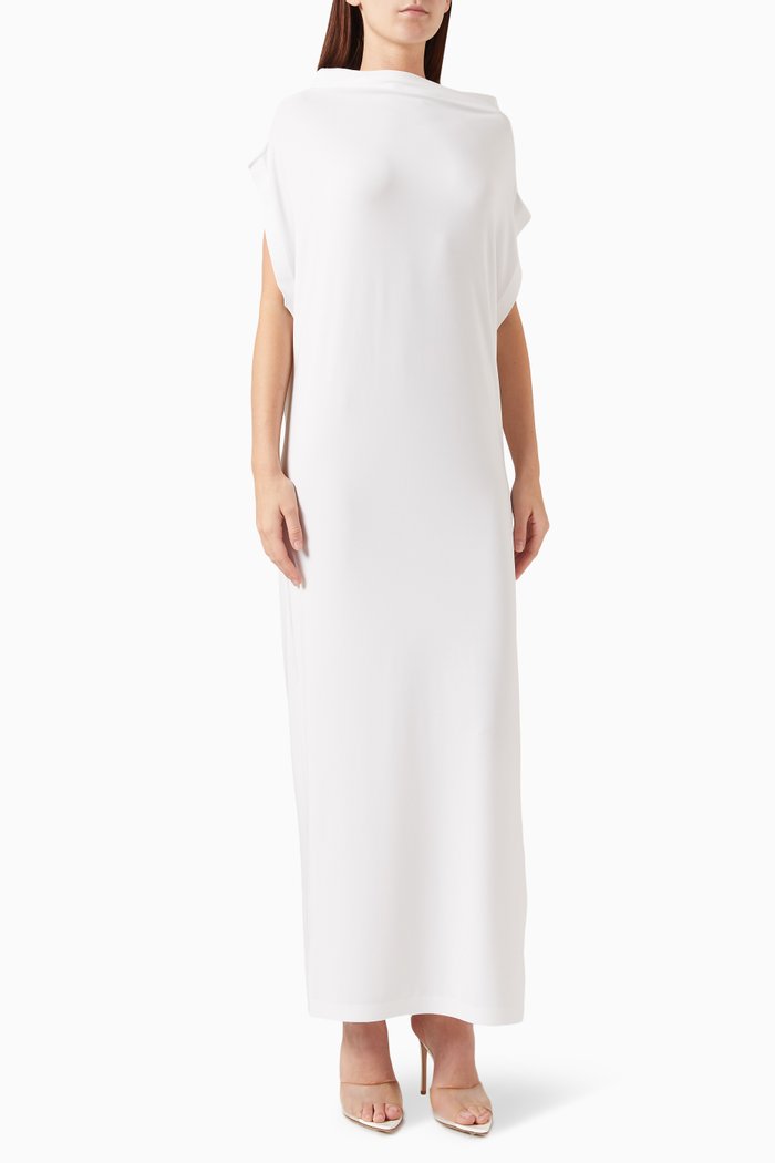 

All-in-One Slit Dress, White