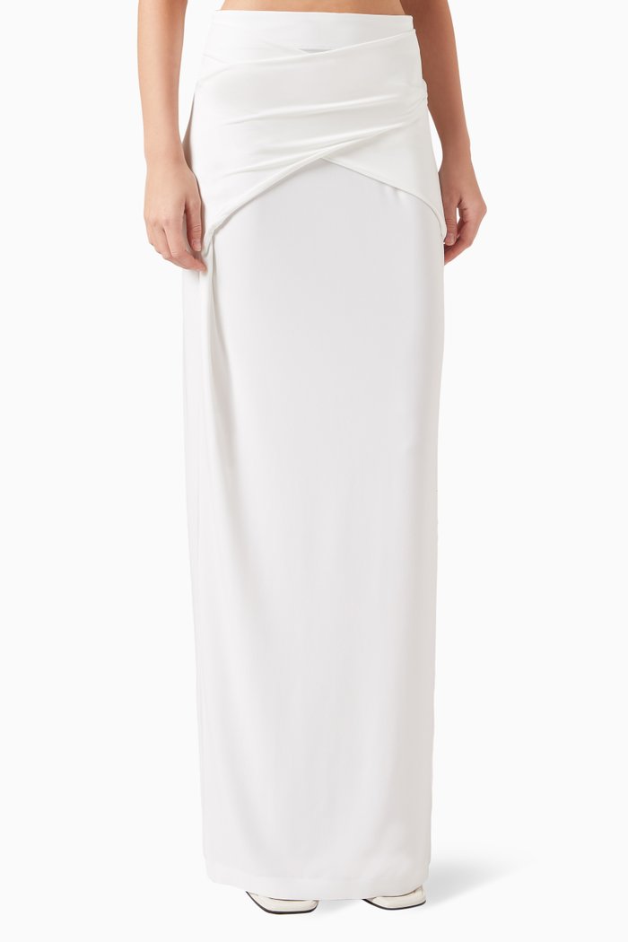 

All-in-One Maxi Skirt, White