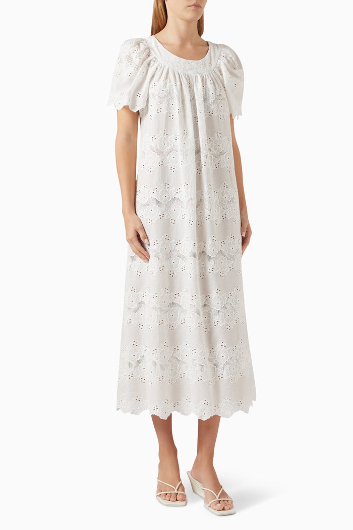 

Sienna Maxi Dress in Cotton, White