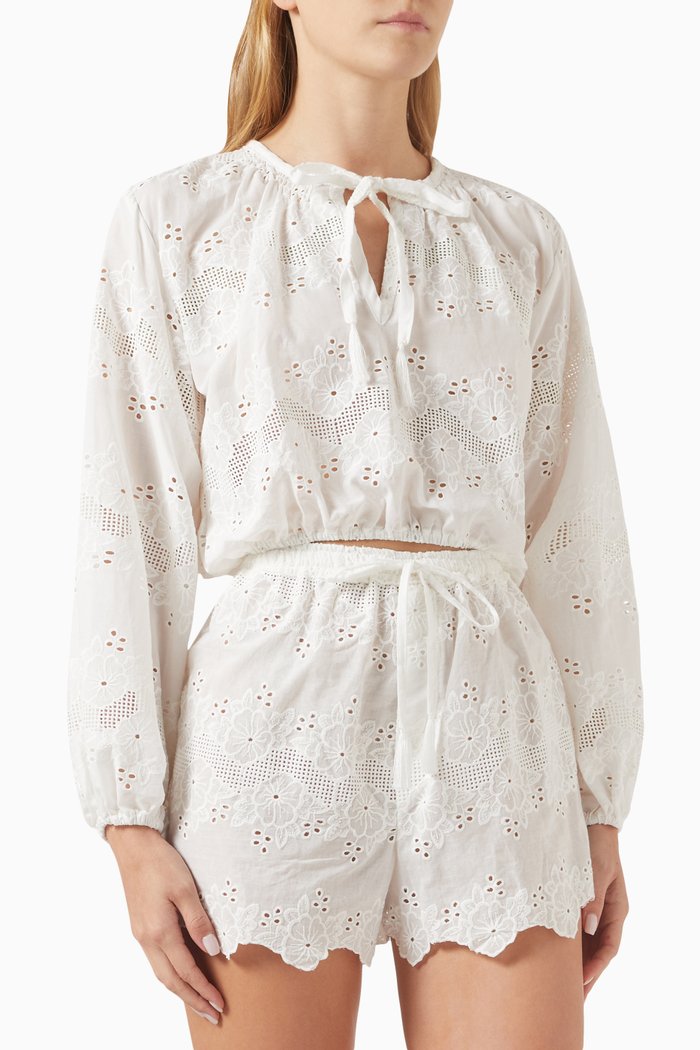 Amelia Top in Cotton, White