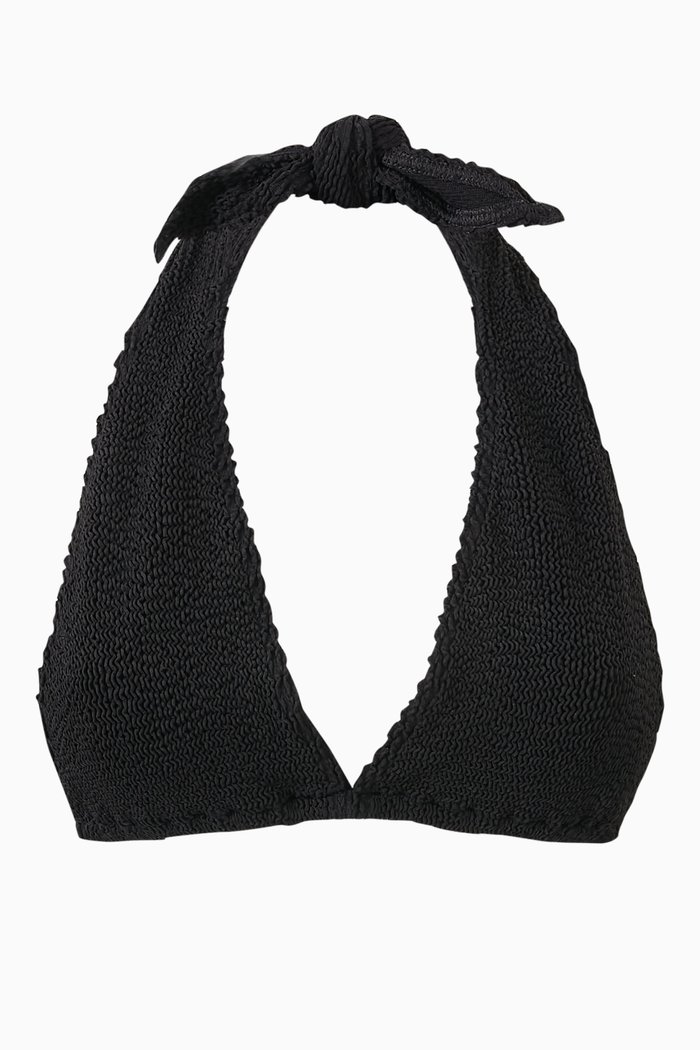 

Jean Multi-way Triangle Bikini Top in Authentic Crinkle™ Fabric, Black