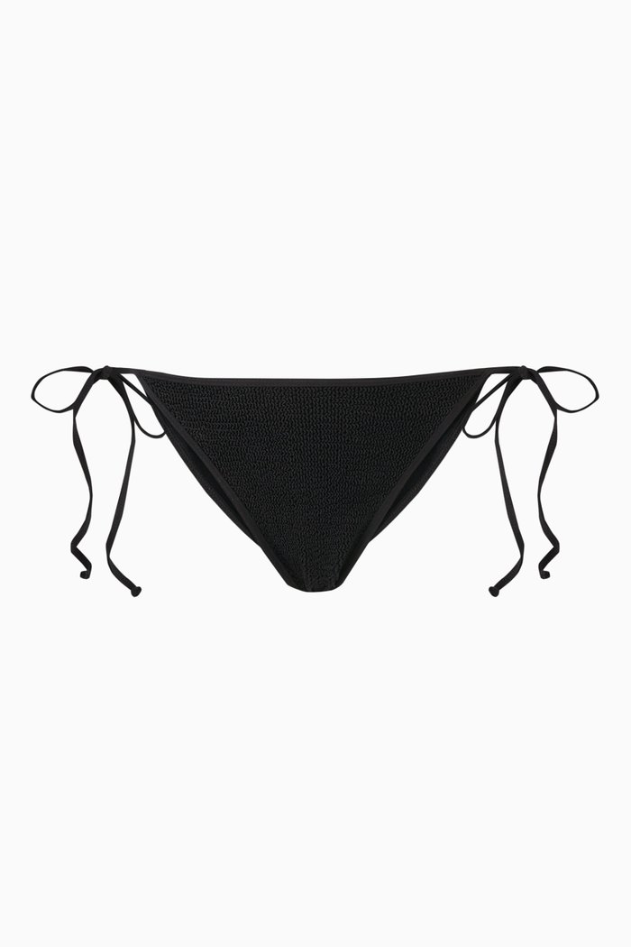 Anisha Bikini Briefs in Authentic Crinkle™ Fabric, Black