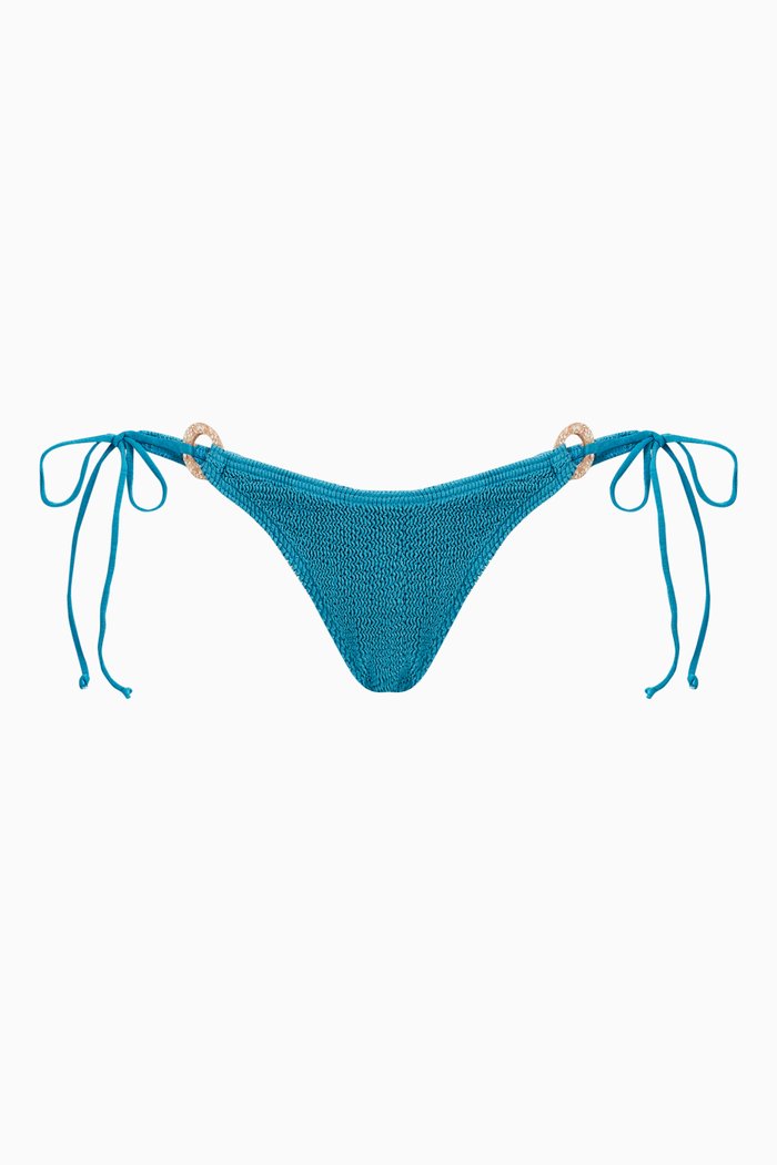 

Ring Serenity Bikini Briefs in Authentic Crinkle™ Fabric, Blue