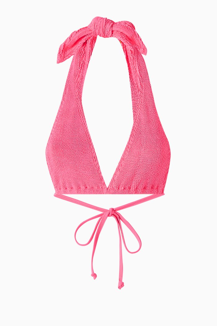 

Jean Multi-way Triangle Bikini Top in Authentic Crinkle™ Fabric, Pink