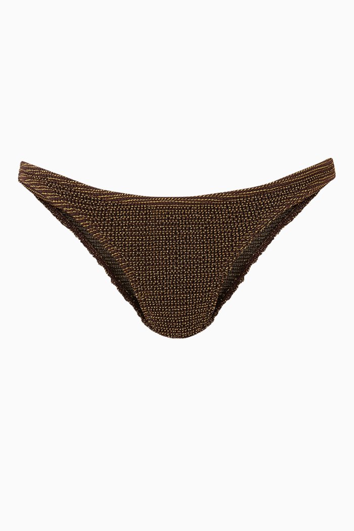 

Vista Bikini Briefs in Authentic Crinkle™ Fabric, Brown