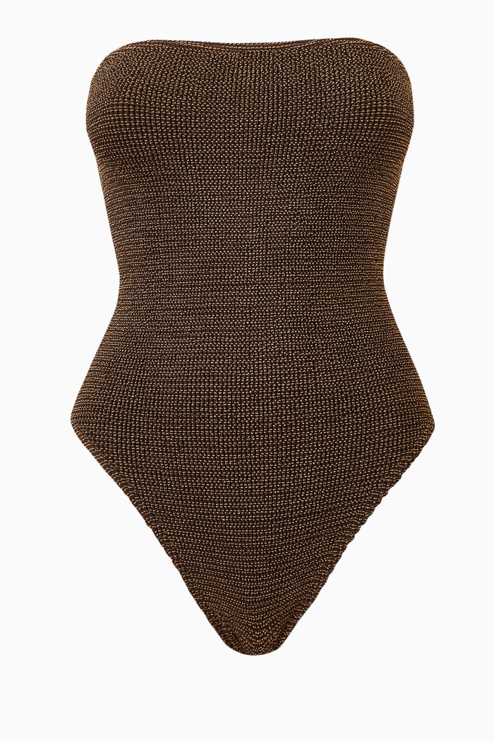 

Fane One-piece Swimsuit in Authentic Crinkle™ Fabric, Brown