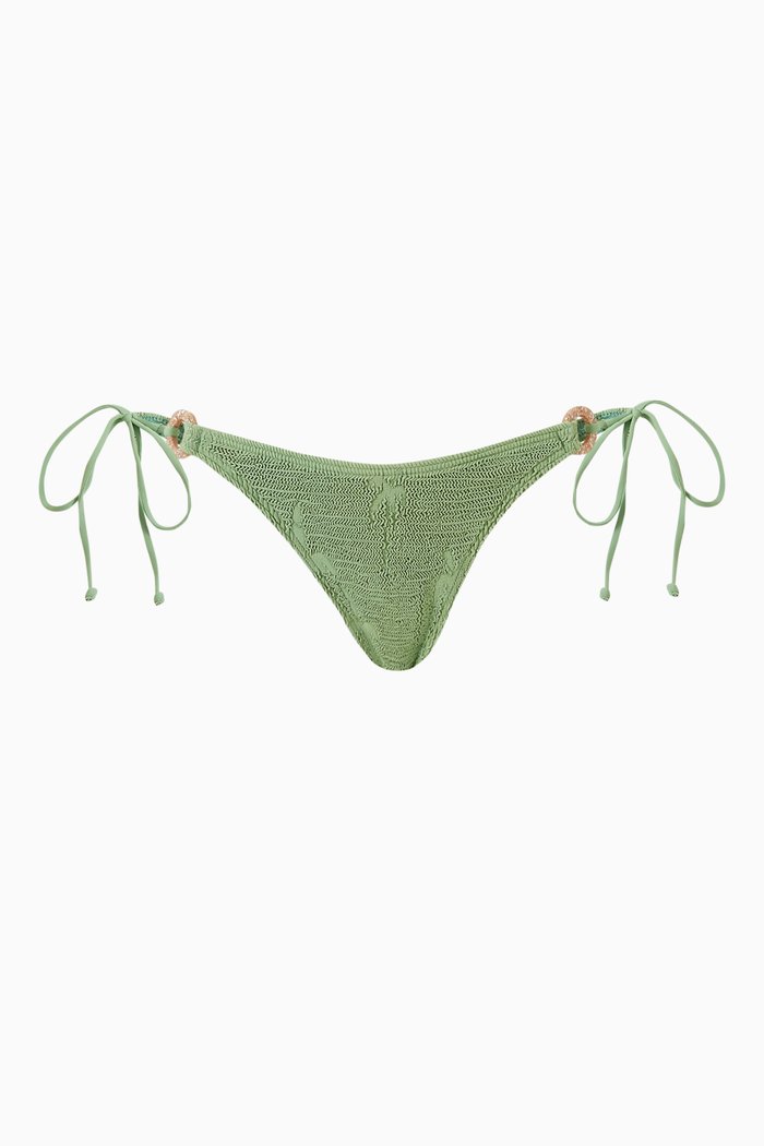 

Ring Serenity Bikini Briefs in Authentic Crinkle™ Fabric, Green