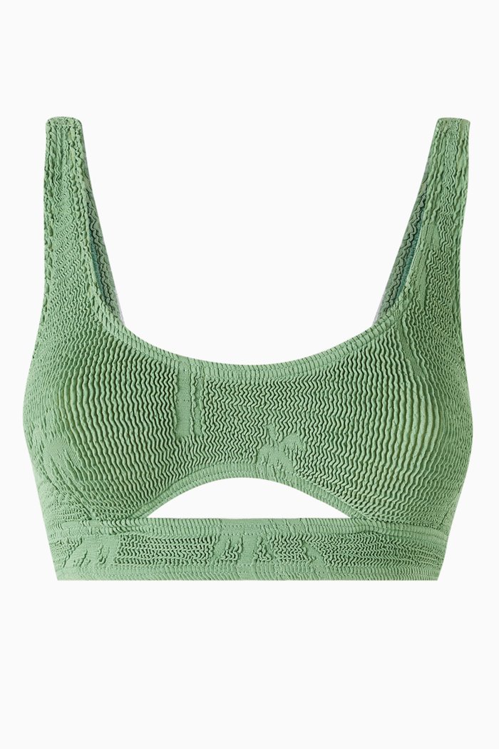 

Sasha Crop Bikini Top in Authentic Crinkle™ Fabric, Green