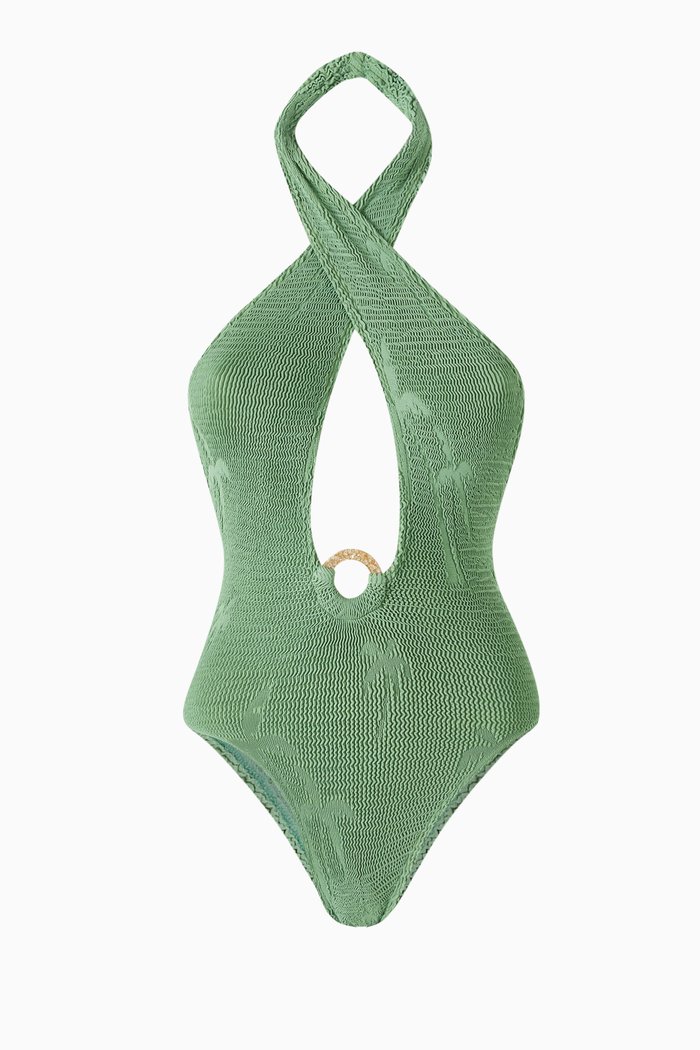 

Tatiana One-piece Swimsuit in Authentic Crinkle™ Fabric, Green