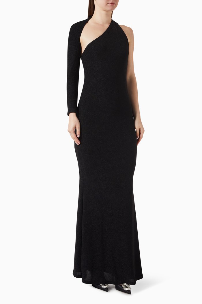 

Pia One-shoulder in Jersey, Black