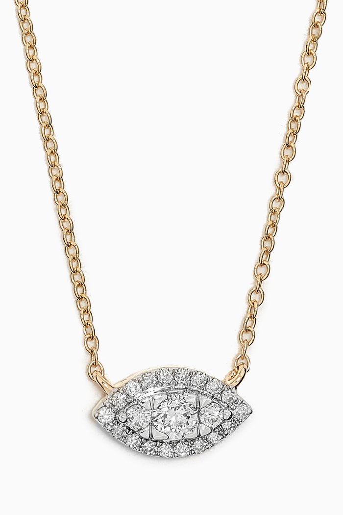 Muse Diamond Solitaire Necklace in 10kt Gold, Yellow