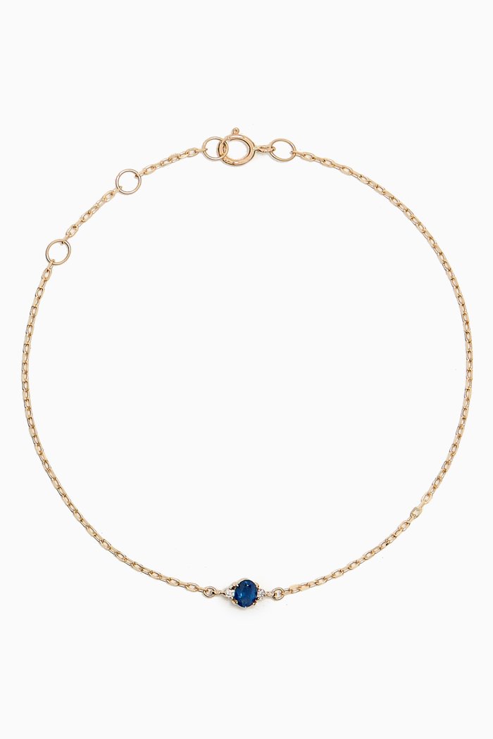 

Dainty Sapphire Luxe Bracelet in 10kt Gold, Yellow