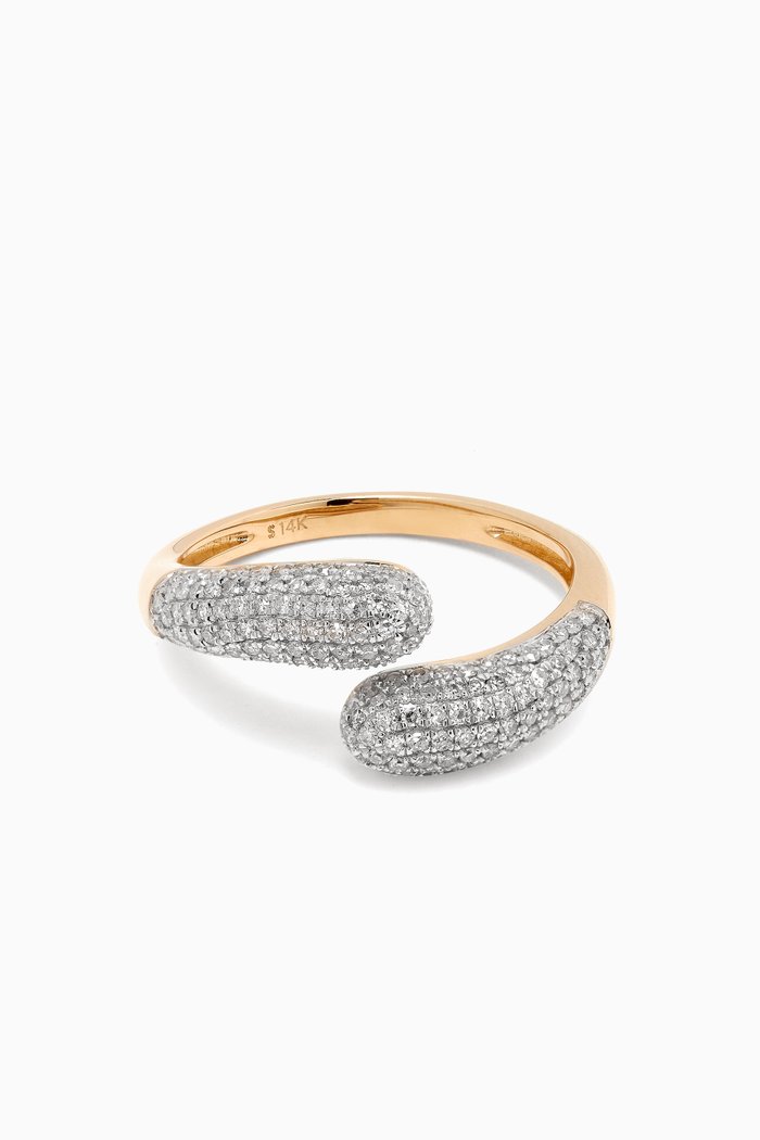 

All Diamond Hug Ring in 14kt Gold, Yellow