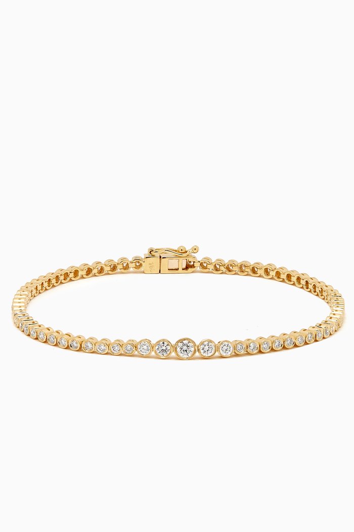 

Illusion Diamond Tennis Bracelet in 18kt Gold, Yellow