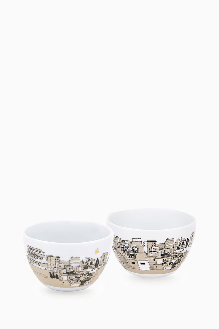 

Naseem Condiment Bowls in Porcelain, Set of 2, Multicolour