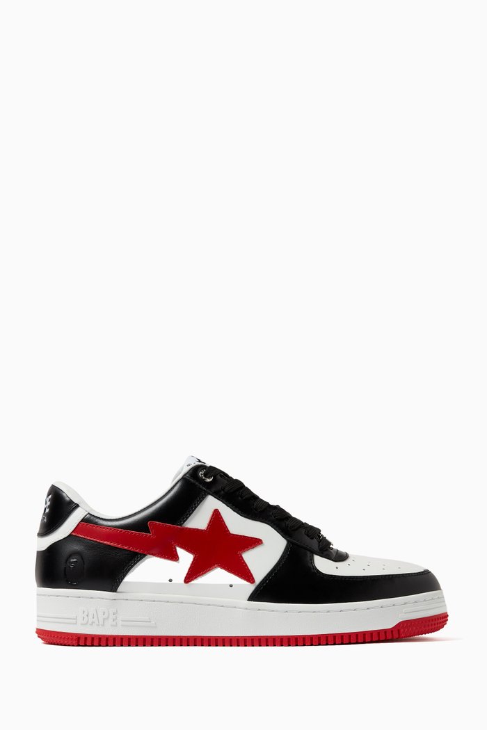 

BAPE STA #3 Sneakers in Leather, Black