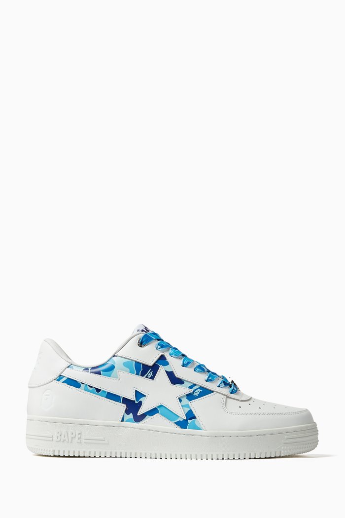 Bape Sta Icon ABC Sneakers in Leather, Blue