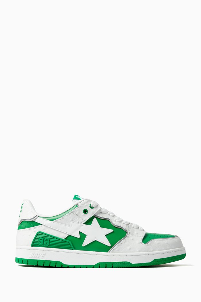 

BAPE SK8 STA #1 M1 Sneakers in Leather, Green