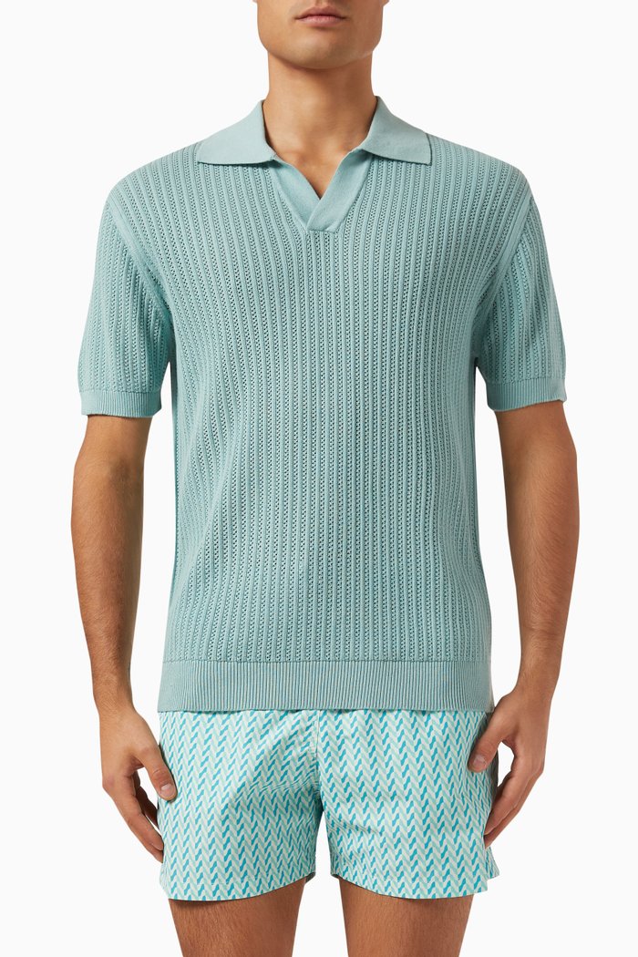 

Rino Polo Shirt in Cotton-knit, Green