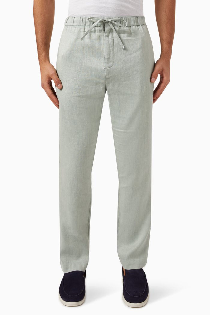 

Oscar Chino Pants in Linen-blend, Green