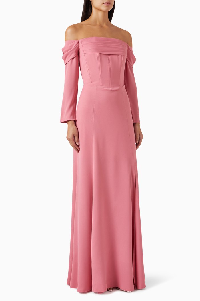 

Off-shoulder Corset Dress, Pink
