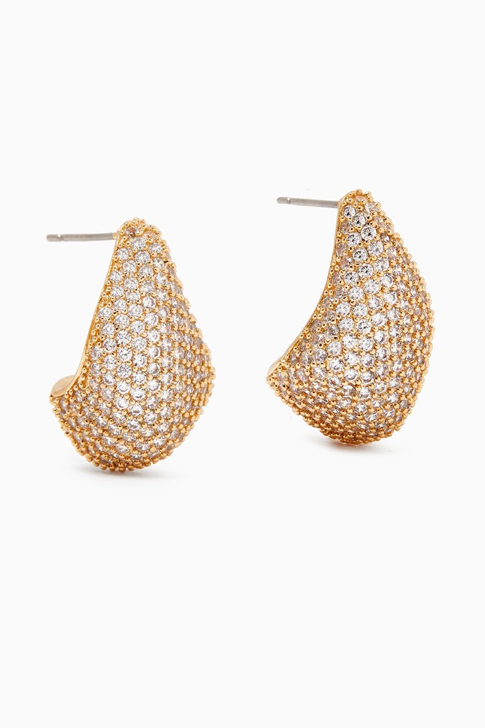 

Odyssey Pavé Earrings, Gold
