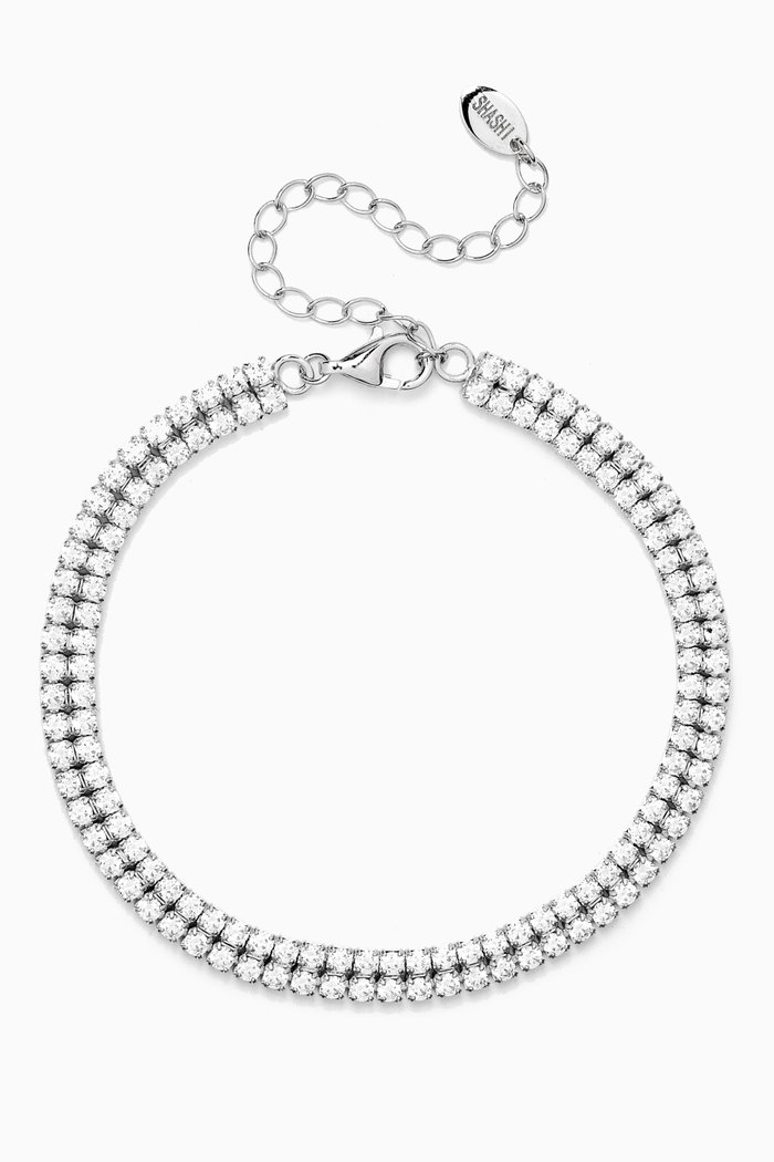 

Double Strand Tennis Bracelet, Silver