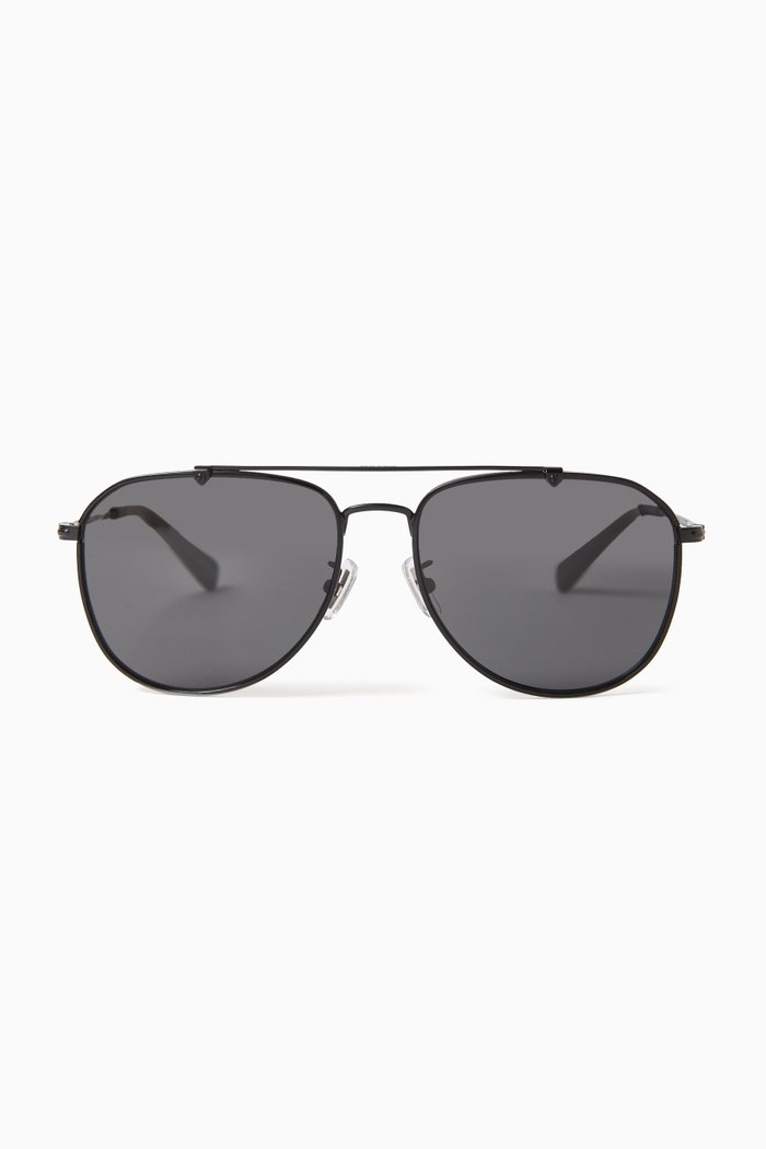 

Aviator Sunglasses in Metal, Black