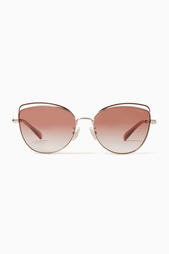 

Cat-eye Sunglasses in Metal, Gold