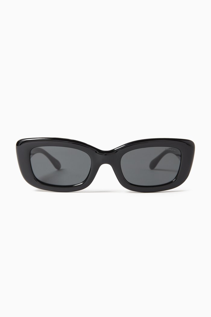 

Rectangle 'C' Logo Sunglasses, Black