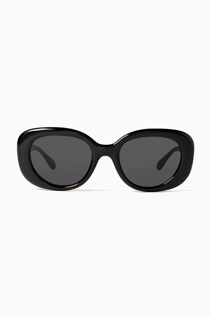 Oval ‘C’ Logo Sunglasses, Black