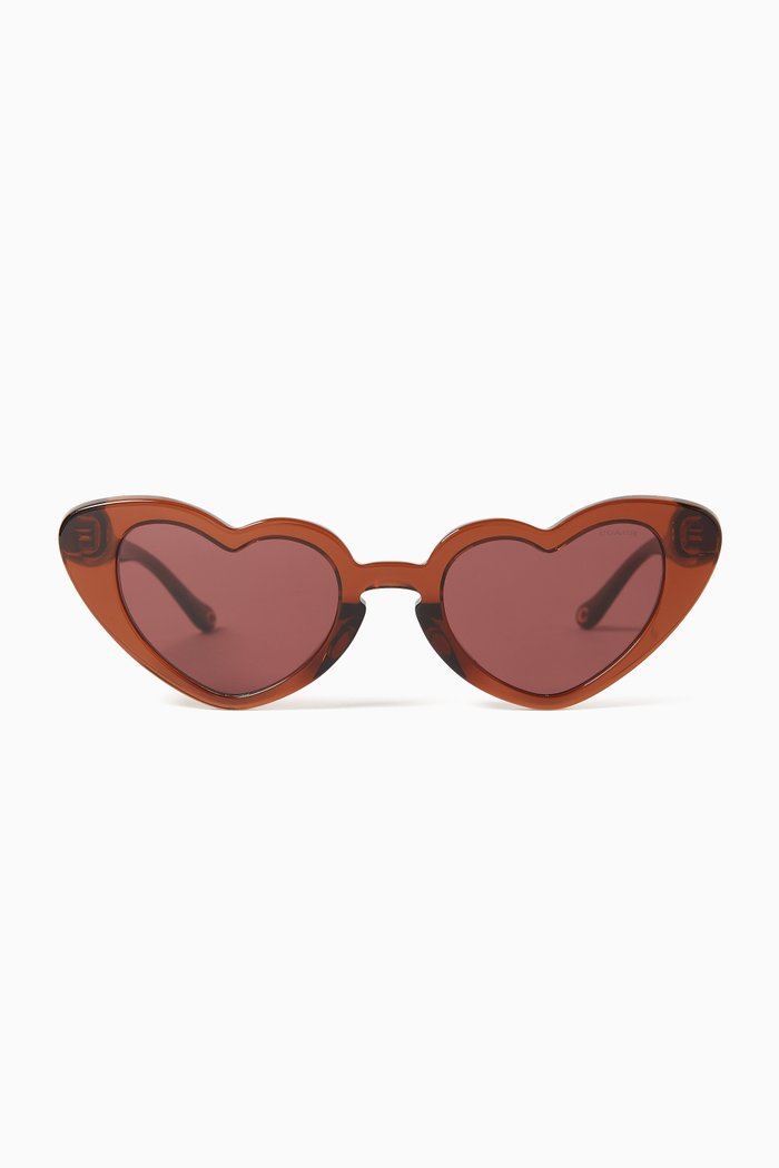 

Heart Sunglasses in Acetate, Brown