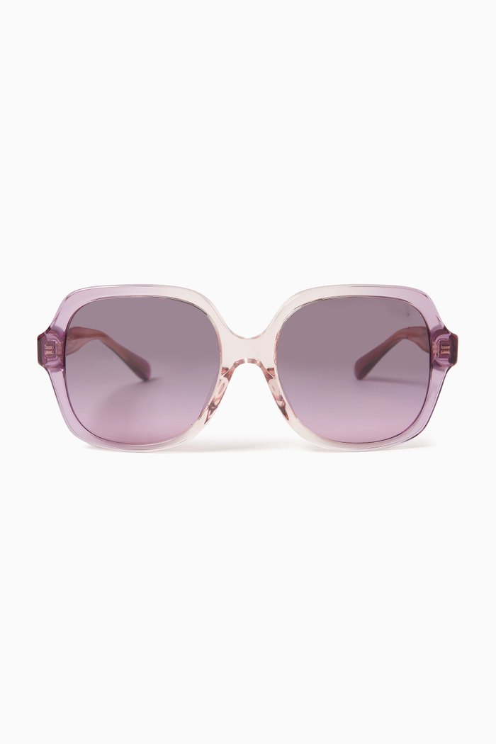 

Oversized Square Sunglasses in Acetate, Pink