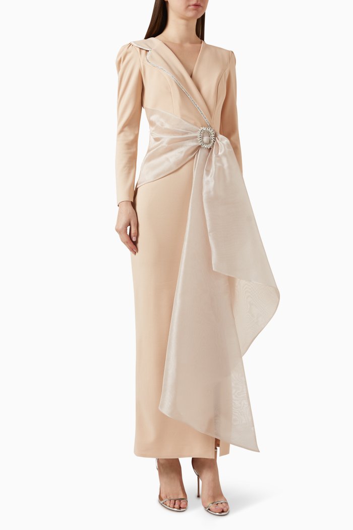 

Belted Maxi Dress, Neutral