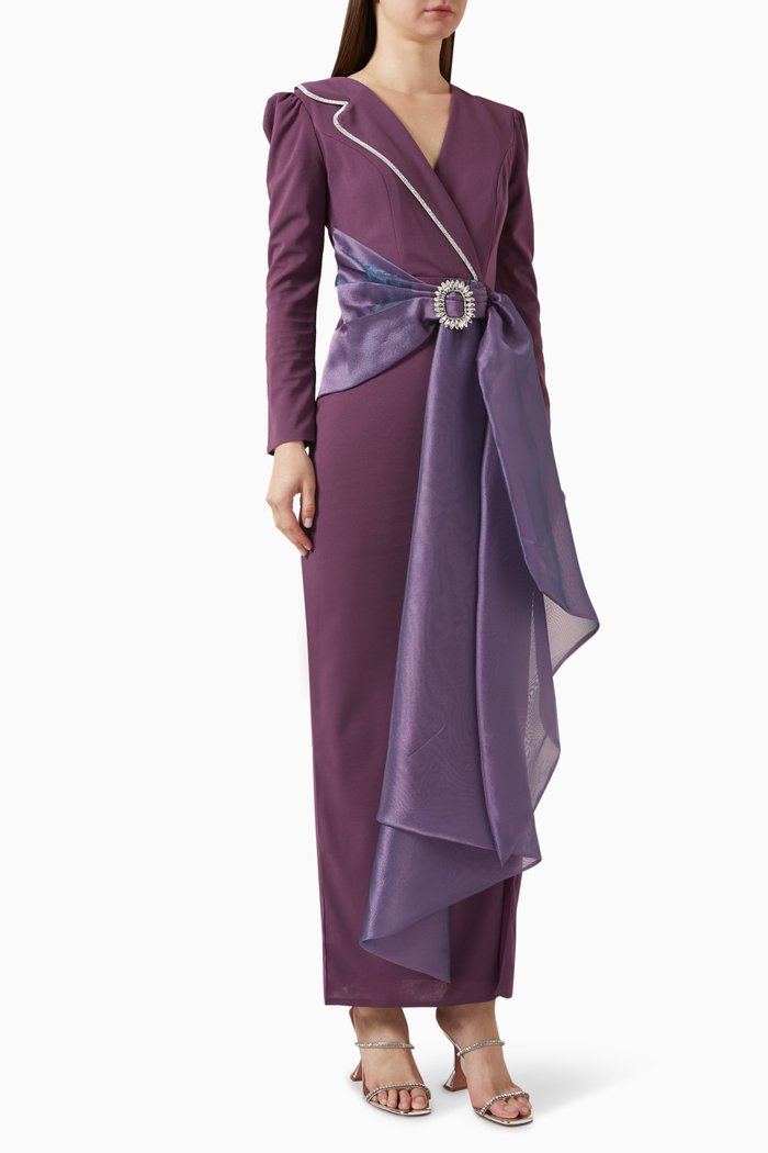 

Belted Maxi Dress, Purple