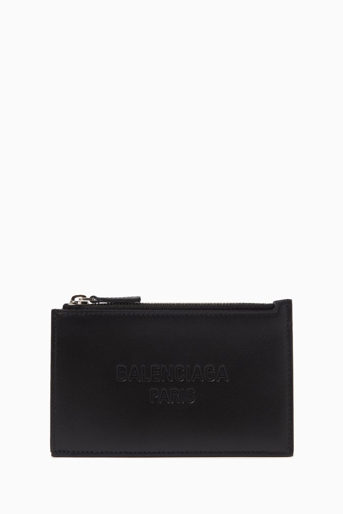 

Duty Free Long Coin & Card Holder in Leather, Black