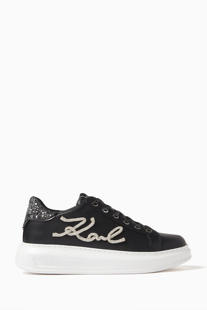

Kapri Signia Logo-embellished Sneakers in Leather, Black