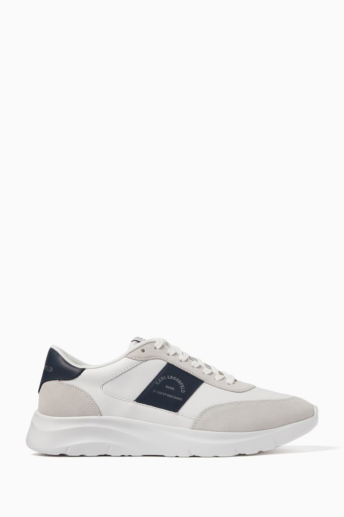 

Rue St-Guillaume Serger Runners in Leather, White