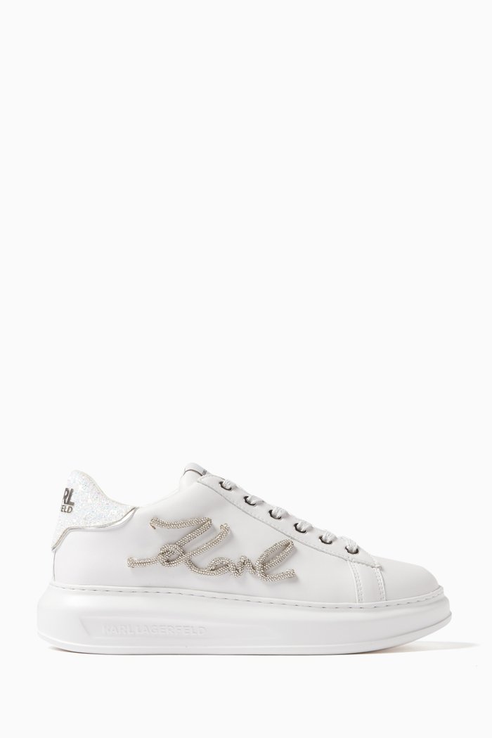 

Kapri Signia Logo-embellished Sneakers in Leather, White