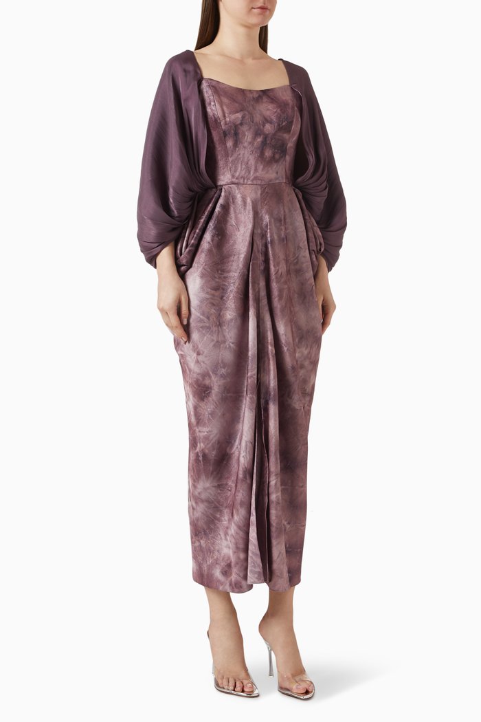 

Yara Draped Maxi Dress, Purple