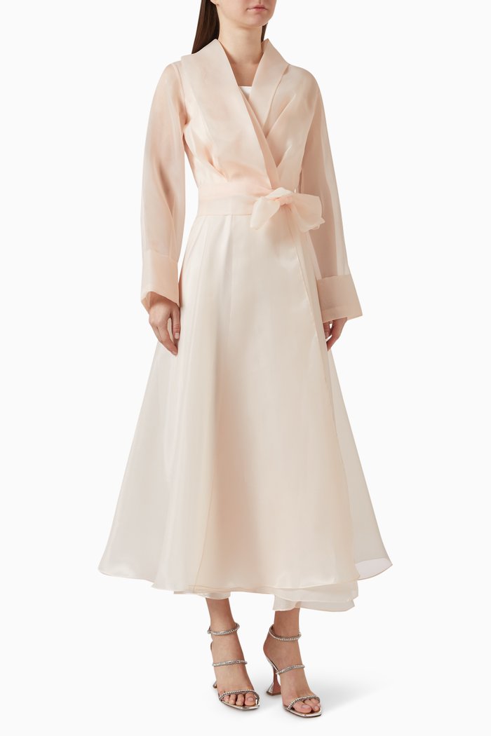 

Bella Jacket & Dress Set in Organza, Pink