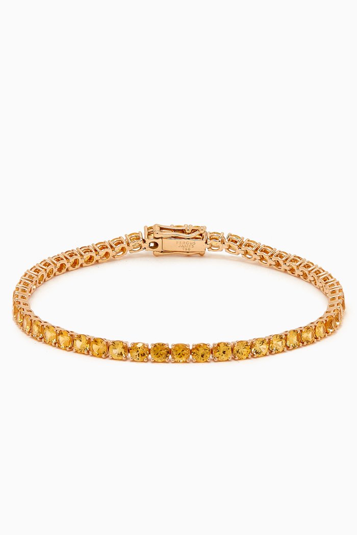 

Yellow Sapphire Tennis Bracelet in 18kt Gold