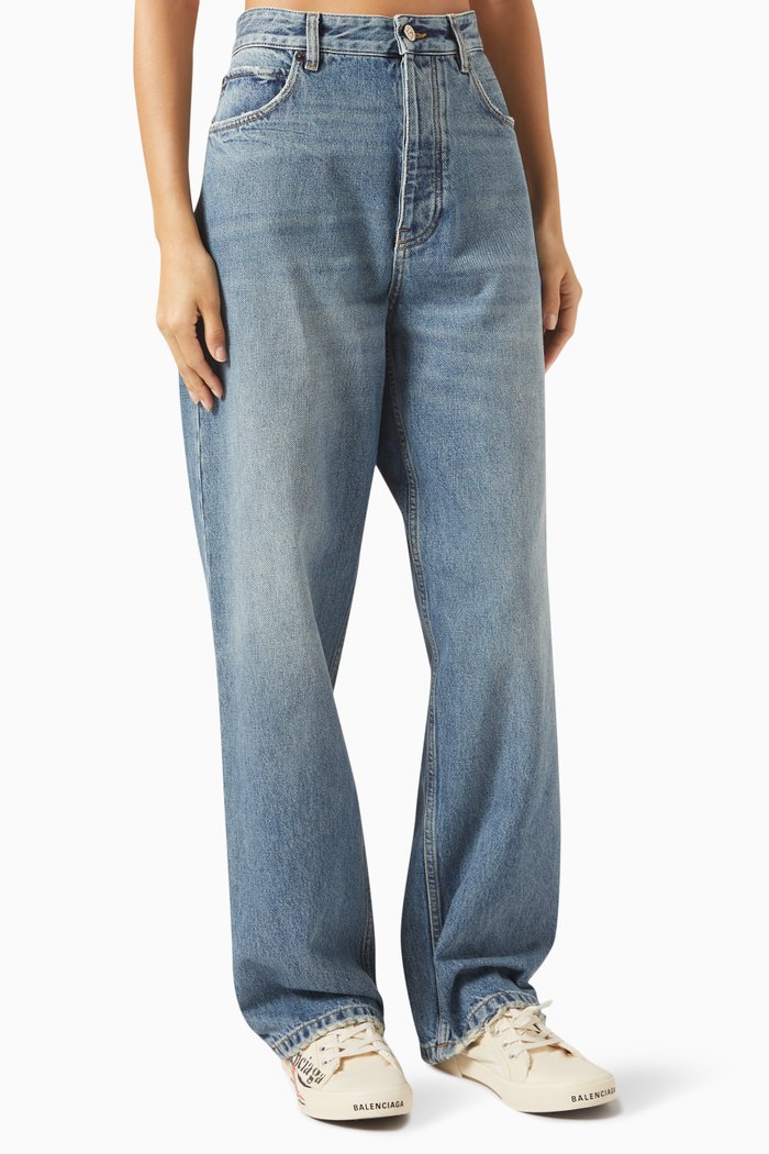 Loose-fit Jeans in Denim, Blue