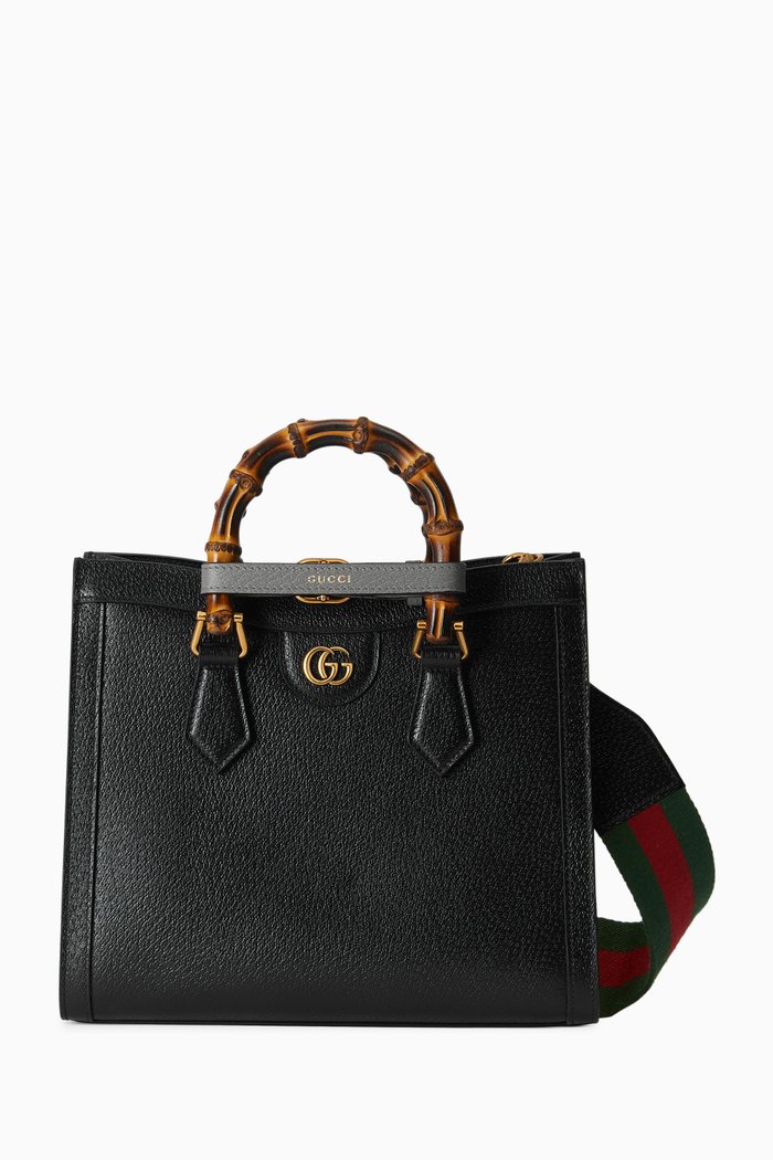 

Small Diana Tote Bag in Leather, Black