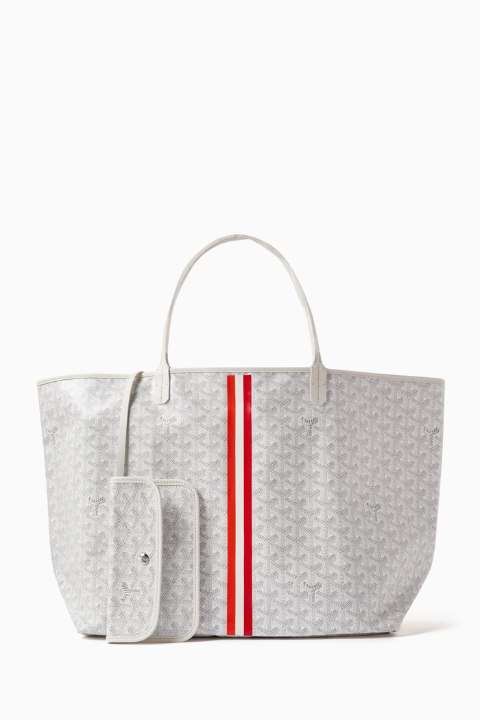 

Unused Limited Edition St. Louis GM Bag in Goyardine Canvas, White